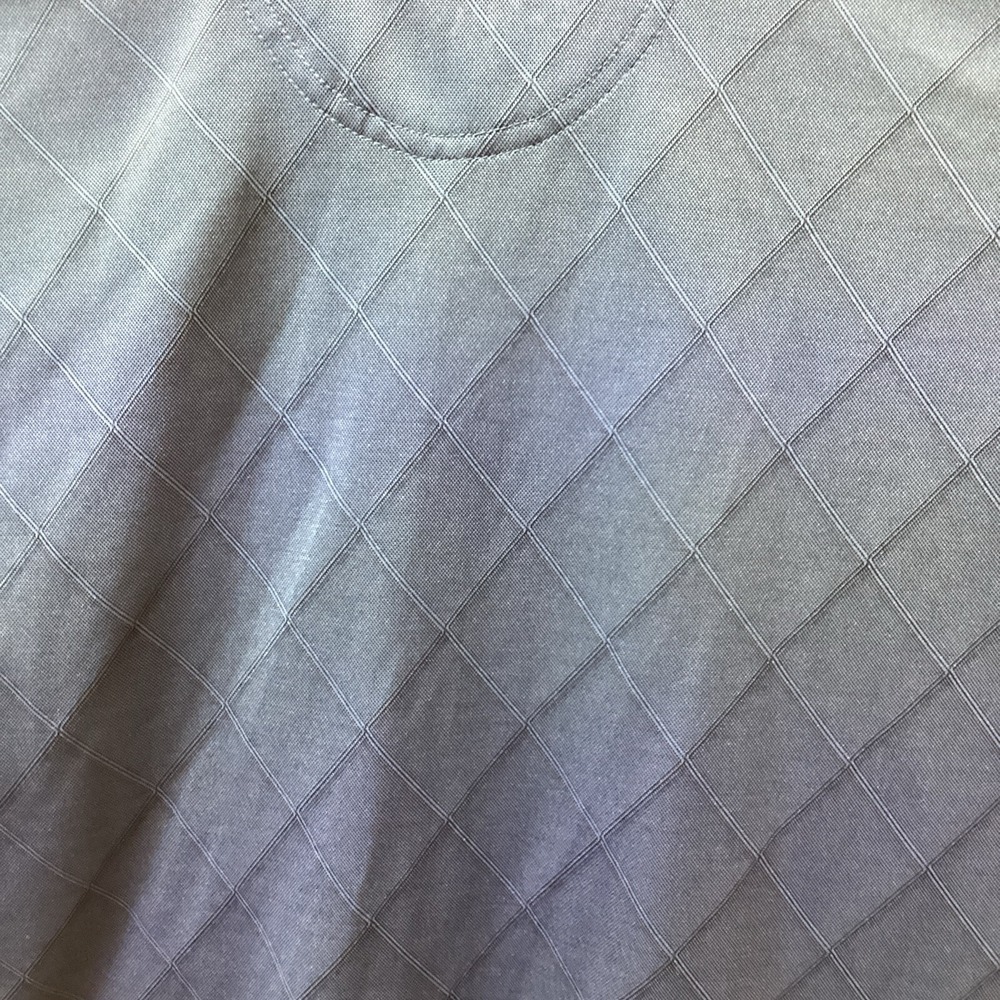 Greg Norman Play Dry Mens XL Blue Diamond Jacquard Performance Golf Polo Shirt - Picture 8 of 11